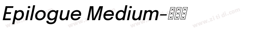 Epilogue Medium字体转换